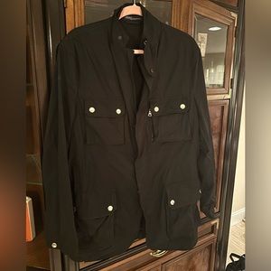 POLO BY RALPH LAUREN MENS BLACK SAFARI FIELD JACKET. SIZE LARGE.